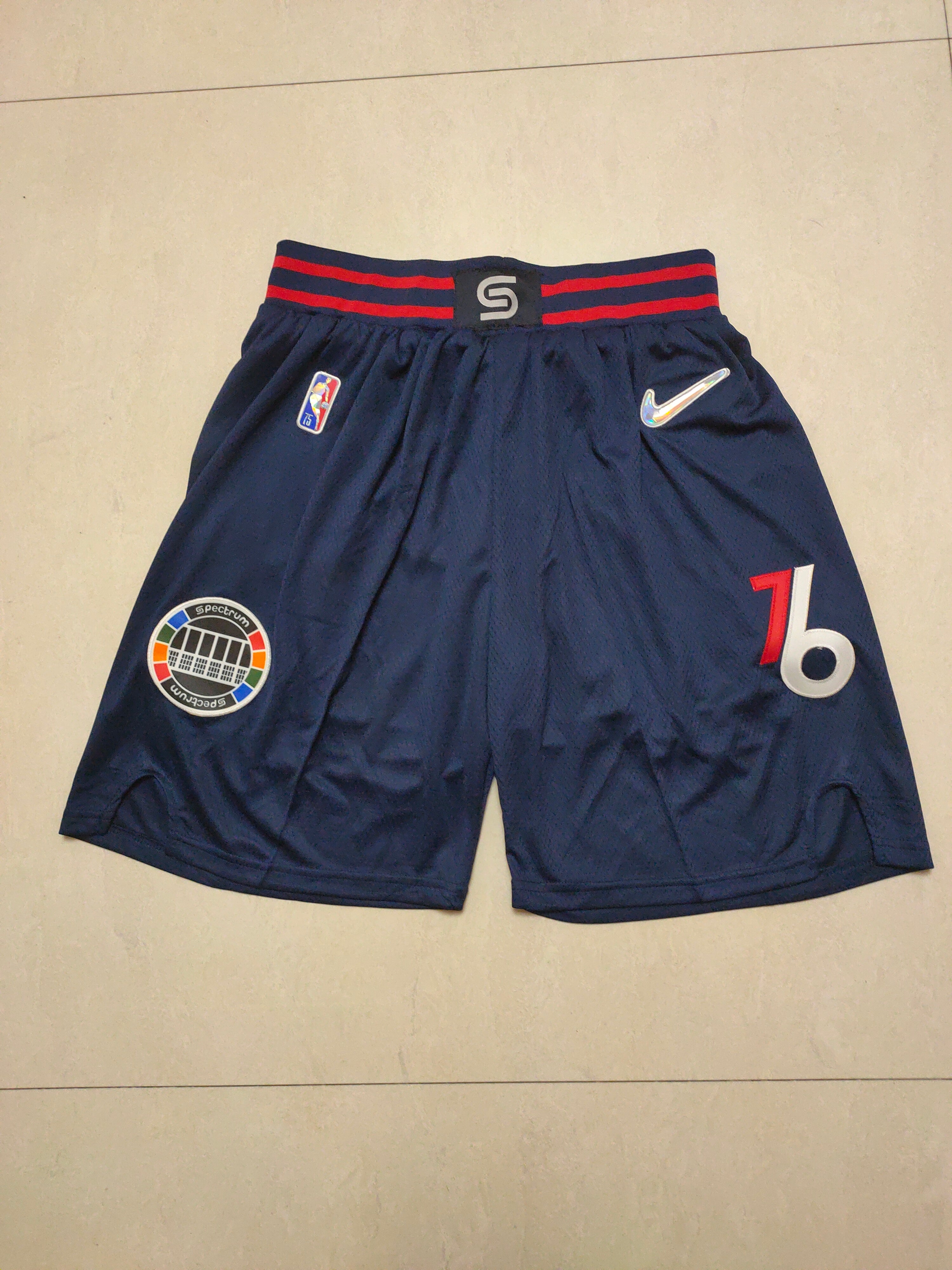 76ers navy blue shorts